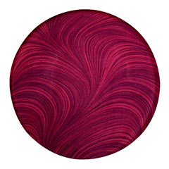 Purple Fabric Texture, Fabric Backgrounds With Lines Round Glass Fridge Magnet (4 Pack)