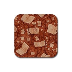 Retro Education Texture, Creative Education Background Rubber Coaster (square) by kyorashop23