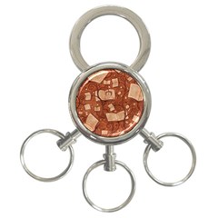 Retro Education Texture, Creative Education Background 3-ring Key Chain by kyorashop23