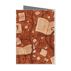 Retro Education Texture, Creative Education Background Mini Greeting Cards (pkg Of 8)