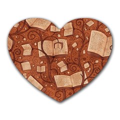 Retro Education Texture, Creative Education Background Heart Mousepad by kyorashop23