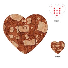 Retro Education Texture, Creative Education Background Playing Cards Single Design (heart)