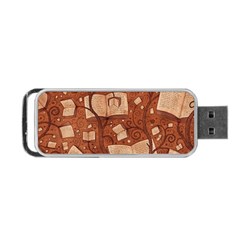 Retro Education Texture, Creative Education Background Portable Usb Flash (one Side) by kyorashop23