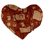 Retro Education Texture, Creative Education Background Large 19  Premium Flano Heart Shape Cushions Front