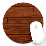 Seamless Wooden Planks Brown Wooden Background Round Mousepad Front