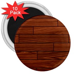 Seamless Wooden Planks Brown Wooden Background 3  Magnets (10 Pack)  by kyorashop23