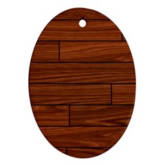 Seamless Wooden Planks Brown Wooden Background Ornament (oval) by kyorashop23