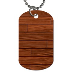 Seamless Wooden Planks Brown Wooden Background Dog Tag (one Side) by kyorashop23