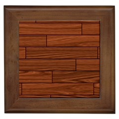 Seamless Wooden Planks Brown Wooden Background Framed Tile by kyorashop23