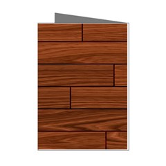 Seamless Wooden Planks Brown Wooden Background Mini Greeting Cards (pkg Of 8)