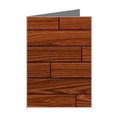 Seamless Wooden Planks Brown Wooden Background Mini Greeting Card by kyorashop23