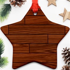 Seamless Wooden Planks Brown Wooden Background Ornament (star)