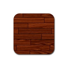 Seamless Wooden Planks Brown Wooden Background Rubber Coaster (square) by kyorashop23