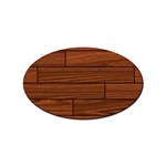 Seamless Wooden Planks Brown Wooden Background Sticker (Oval) Front