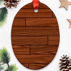 Seamless Wooden Planks Brown Wooden Background Oval Ornament (two Sides)