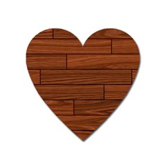 Seamless Wooden Planks Brown Wooden Background Heart Magnet by kyorashop23