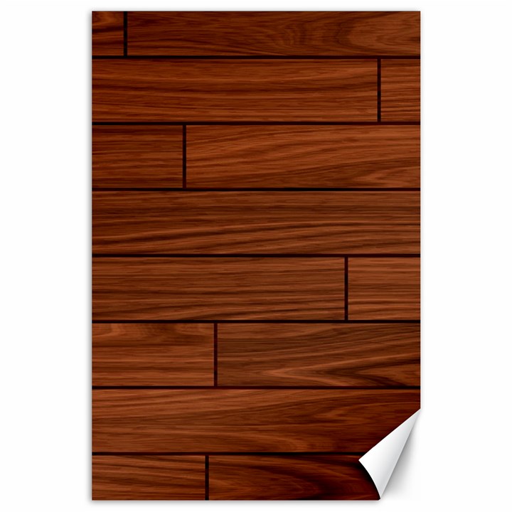 Seamless Wooden Planks Brown Wooden Background Canvas 24  x 36 