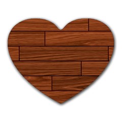 Seamless Wooden Planks Brown Wooden Background Heart Mousepad by kyorashop23