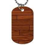 Seamless Wooden Planks Brown Wooden Background Dog Tag (One Side) Front