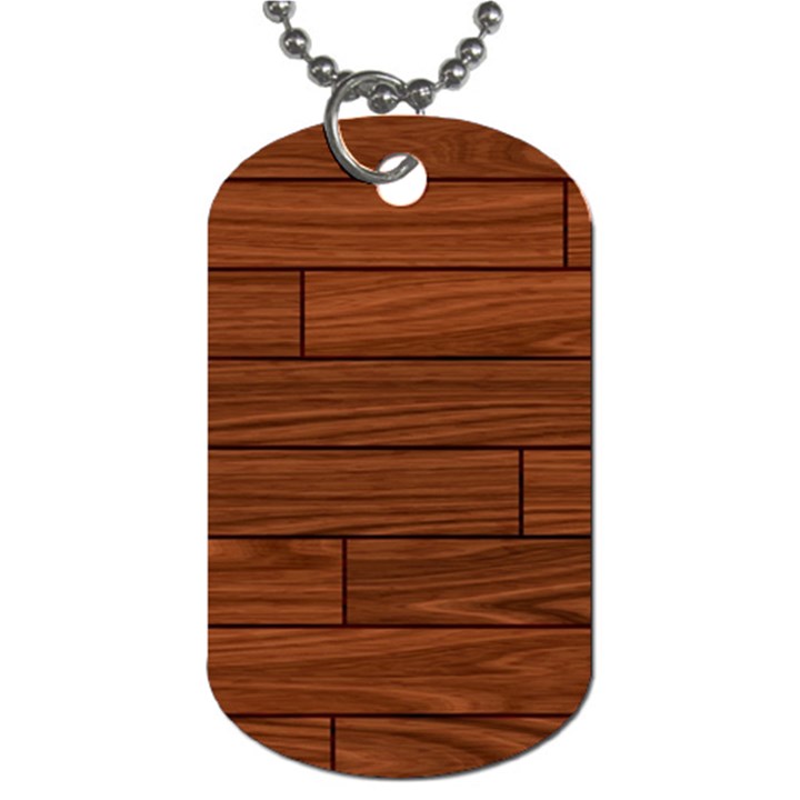 Seamless Wooden Planks Brown Wooden Background Dog Tag (One Side)