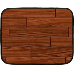 Seamless Wooden Planks Brown Wooden Background Fleece Blanket (mini) by kyorashop23