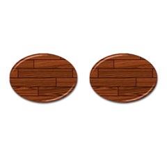 Seamless Wooden Planks Brown Wooden Background Cufflinks (oval) by kyorashop23