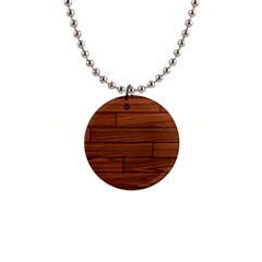 Seamless Wooden Planks Brown Wooden Background 1  Button Necklace by kyorashop23