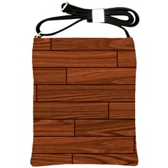 Seamless Wooden Planks Brown Wooden Background Shoulder Sling Bag by kyorashop23