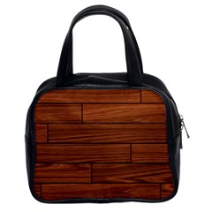 Seamless Wooden Planks Brown Wooden Background Classic Handbag (two Sides) by kyorashop23