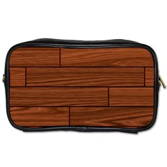 Seamless Wooden Planks Brown Wooden Background Toiletries Bag (one Side) by kyorashop23