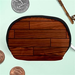 Seamless Wooden Planks Brown Wooden Background Accessory Pouch (medium) by kyorashop23