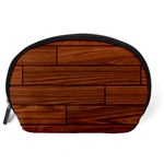 Seamless Wooden Planks Brown Wooden Background Accessory Pouch (Large) Back