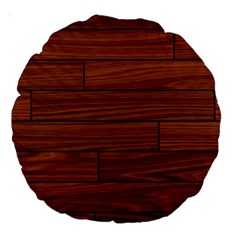 Seamless Wooden Planks Brown Wooden Background Large 18  Premium Round Cushions by kyorashop23