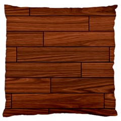 Seamless Wooden Planks Brown Wooden Background Large Premium Plush Fleece Cushion Case (one Side) by kyorashop23