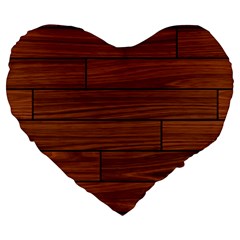 Seamless Wooden Planks Brown Wooden Background Large 19  Premium Flano Heart Shape Cushions by kyorashop23