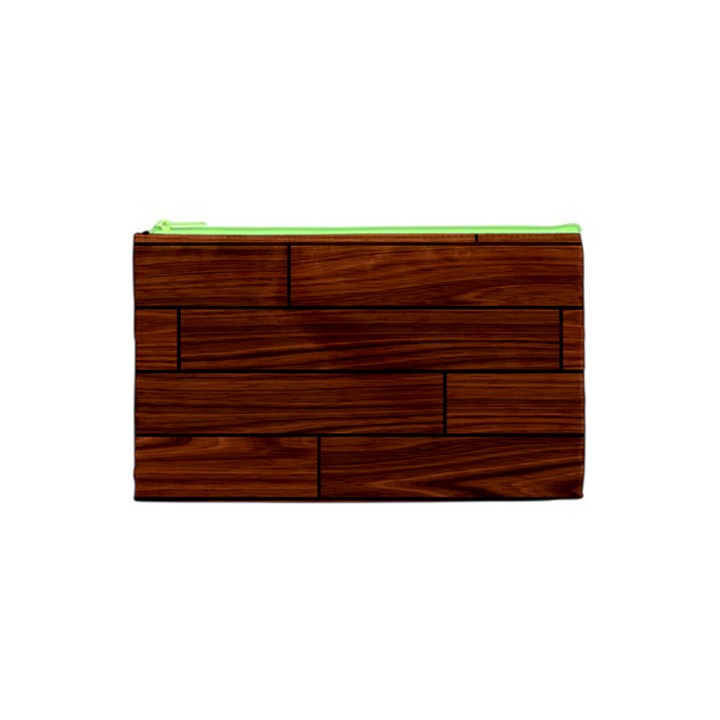 Seamless Wooden Planks Brown Wooden Background Cosmetic Bag (XS)