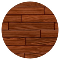 Seamless Wooden Planks Brown Wooden Background Round Trivet by kyorashop23