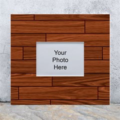 Seamless Wooden Planks Brown Wooden Background White Wall Photo Frame 5  X 7  by kyorashop23