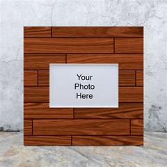 Seamless Wooden Planks Brown Wooden Background White Box Photo Frame 4  X 6  by kyorashop23