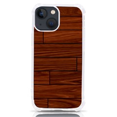 Seamless Wooden Planks Brown Wooden Background Iphone 13 Mini Tpu Uv Print Case by kyorashop23