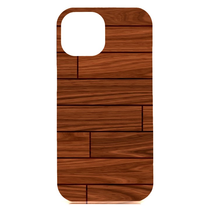 Seamless Wooden Planks Brown Wooden Background iPhone 15 Plus Black UV Print PC Hardshell Case