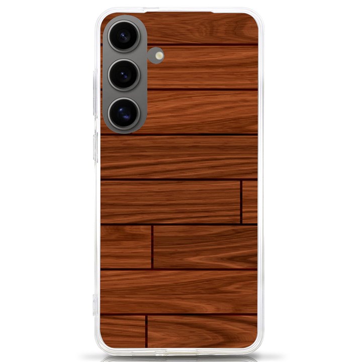 Seamless Wooden Planks Brown Wooden Background Samsung Galaxy S24 Ultra 6.9 Inch TPU UV Case