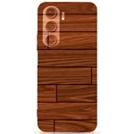 Seamless Wooden Planks Brown Wooden Background Samsung Galaxy S24 Plus 6.7 Inch Black TPU UV Case Front