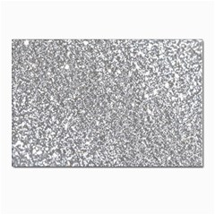 Silver Glitter Texture, Light Creative Background Postcards 5  X 7  (pkg Of 10)