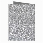 Silver Glitter Texture, Light Creative Background Greeting Cards (Pkg of 8) Right