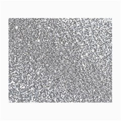 Silver Glitter Texture, Light Creative Background Small Glasses Cloth by kyorashop23