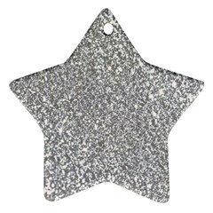 Silver Glitter Texture, Light Creative Background Star Ornament (two Sides)