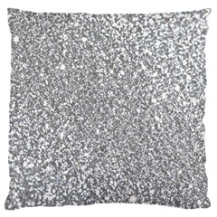 Silver Glitter Texture, Light Creative Background Large Cushion Case (one Side) by kyorashop23