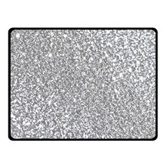 Silver Glitter Texture, Light Creative Background Two Sides Fleece Blanket (small) by kyorashop23