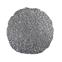 Silver Glitter Texture, Light Creative Background Standard 15  Premium Flano Round Cushions by kyorashop23